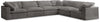 Cozy Grey Velvet Cloud Modular Sectional