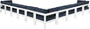 Nizuc Navy Waterproof Fabric Outdoor Patio Modular Sectional