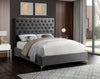 Cruz Grey Velvet Queen Bed
