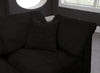 Cozy Black Velvet Cloud Modular Sofa