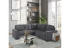 U2660 Grey Sectional W/O Chaise and W/ Pullout Sofa Bed
