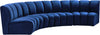 Infinity Navy Velvet 4pc. Modular Sectional
