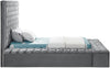 Bliss Grey Velvet Twin Bed (3 Boxes)