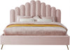 Lily Pink Velvet King Bed