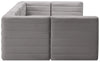 Quincy Grey Velvet Modular Sectional