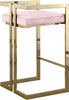 Ezra Pink Velvet Stool