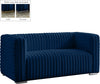 Ravish Navy Velvet Loveseat