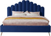 Lily Navy Velvet King Bed