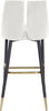 Sleek Cream Velvet Stool