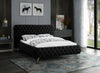 Delano Black Velvet King Bed