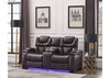 Galaxy Home Lexus Power Reclining Loveseat in Brown GHF-808857855565