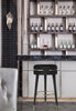 Coral Black Velvet Bar Stool