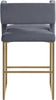 Caleb Grey Velvet Counter Stool