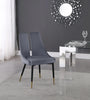Sleek Grey Velvet Dining Chair