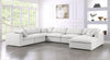 Serene Cream Linen Fabric Deluxe Cloud Modular Sectional