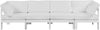 Nizuc White Waterproof Fabric Outdoor Patio Modular Sofa