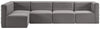 Quincy Grey Velvet Modular Sectional