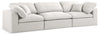 Serene Cream Linen Fabric Deluxe Cloud Modular Sofa
