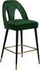 Akoya Green Velvet Stool