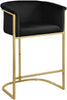 Donatella Black Velvet Stool