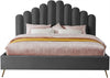 Lily Grey Velvet King Bed