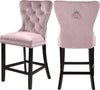 Nikki Pink Velvet Stool