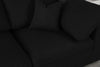 Serene Black Linen Fabric Deluxe Cloud Modular Sectional