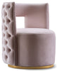 Theo Pink Velvet Accent Chair