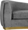 Julian Grey Velvet Chaise