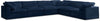 Cozy Navy Velvet Cloud Modular Sectional