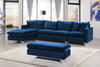Naomi Navy Velvet 2pc. Reversible Sectional