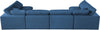 Plush Navy Velvet Standard Cloud Modular Sectional