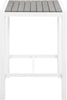 Nizuc Grey manufactured wood Outdoor Patio Aluminum Square Bar Table