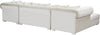 Presley Cream Velvet 3pc. Sectional