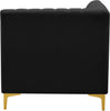Alina Black Velvet Corner Chair