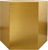 Hexagon Brushed Gold End Table
