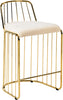Gio Cream Velvet Stool