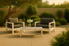 Nizuc Grey manufactured wood Outdoor Patio Aluminum Coffee Table