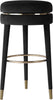 Coral Black Velvet Counter Stool