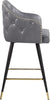 Barbosa Grey Faux Leather Counter/Bar Stool