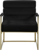 Wayne Black Velvet Accent Chair
