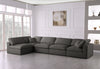 Plush Grey Velvet Standard Cloud Modular Sectional