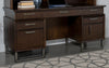 Marshall 5-drawer Credenza Desk With Power Outlet Dark Walnut and Gunmetal image