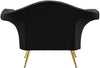 Lips Black Velvet Chair