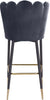 Lily Grey Velvet Stool