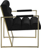 Wayne Black Velvet Accent Chair