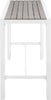 Nizuc Grey manufactured wood Outdoor Patio Aluminum Rectangle Bar Table