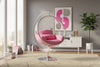 Luna Pink Durable Fabric Acrylic Swing Chair