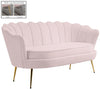 Gardenia Pink Velvet Loveseat