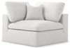 Serene Cream Linen Fabric Deluxe Cloud Corner Chair